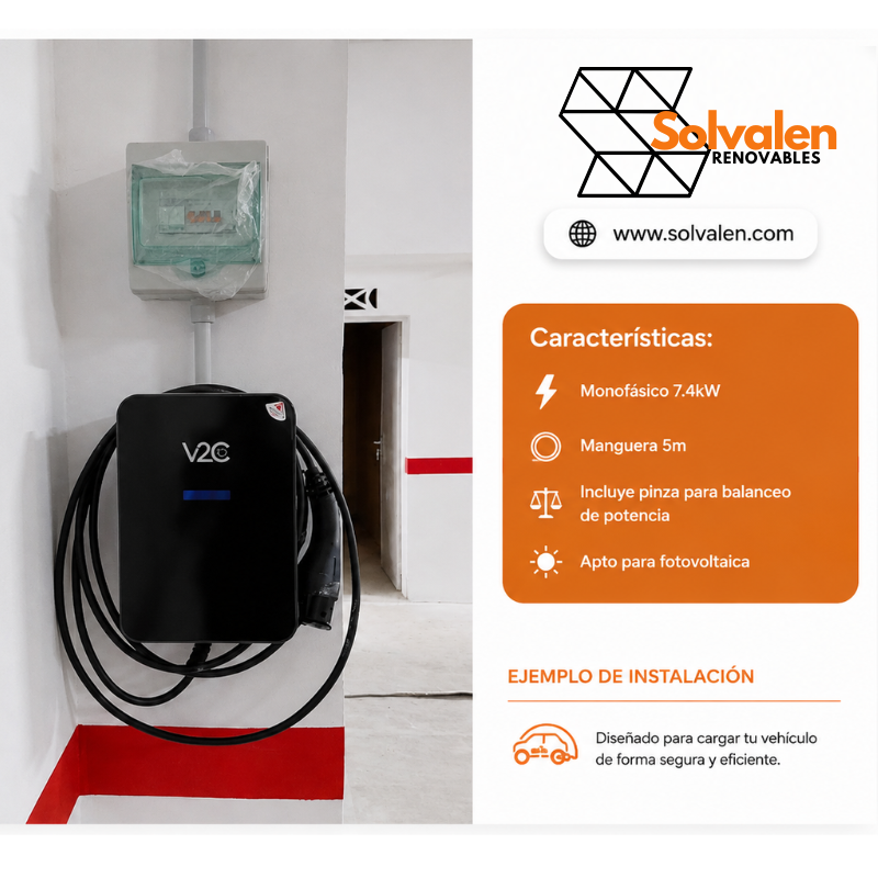V2C Trydan 7.4KW manguera 5m T2 V2C Trydan 7.4KW manguera 5m T2